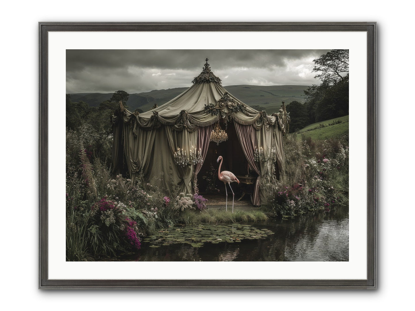 Days Measured In Petals Framed Print - Slimwoods Black/Silver 32x24
