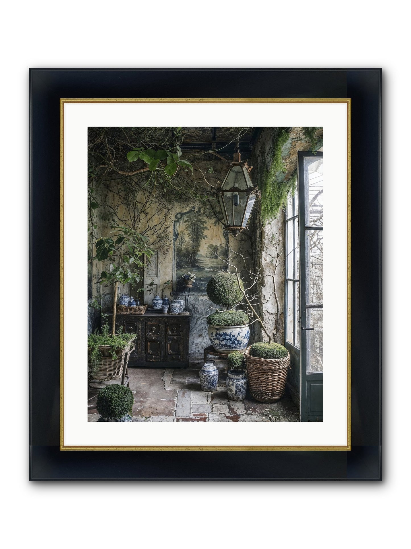 Dayspring Praise Framed Print - Wide Black w/Gold 20x25