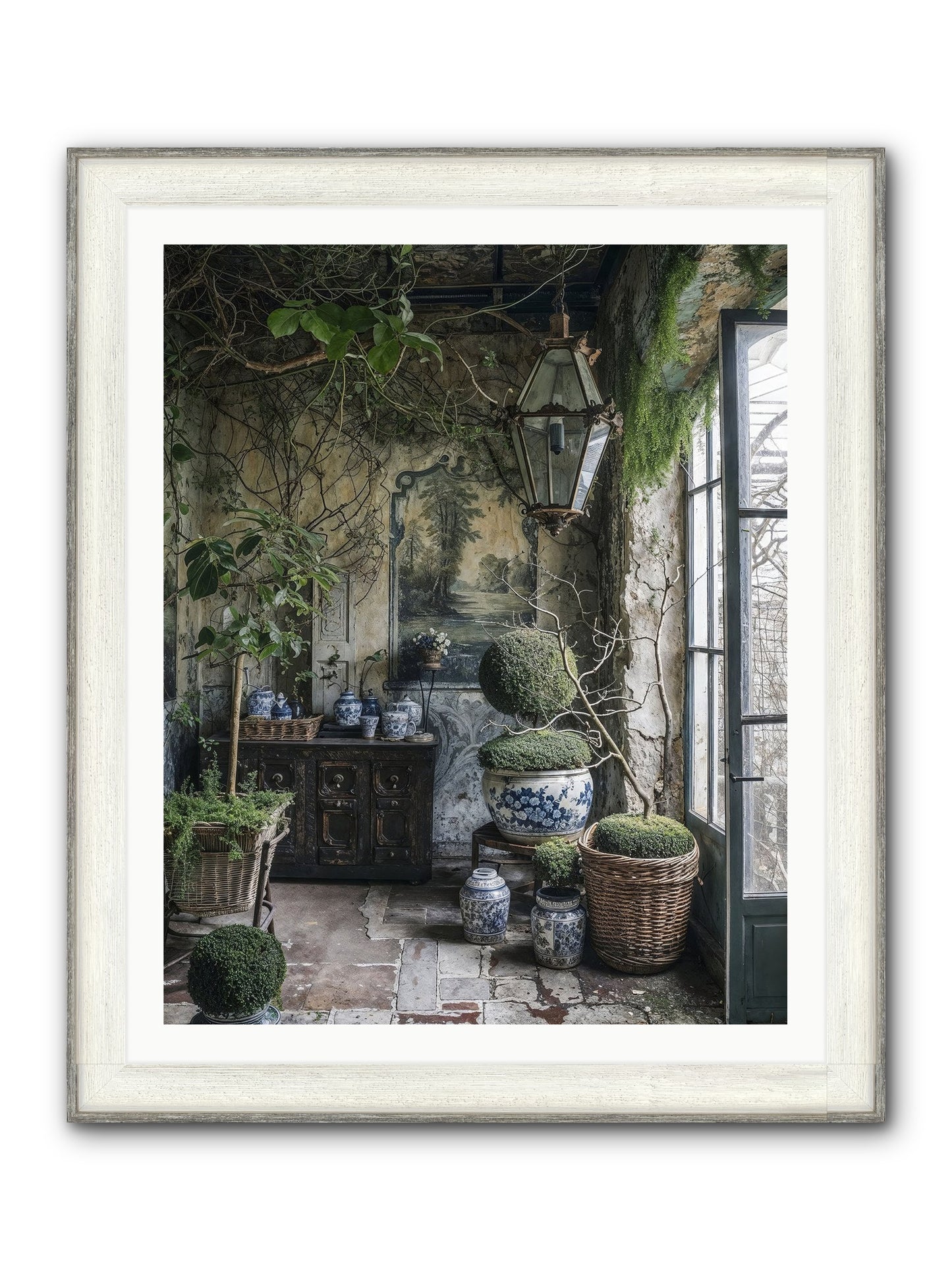 Dayspring Praise Framed Print - Driftwood White 32x40