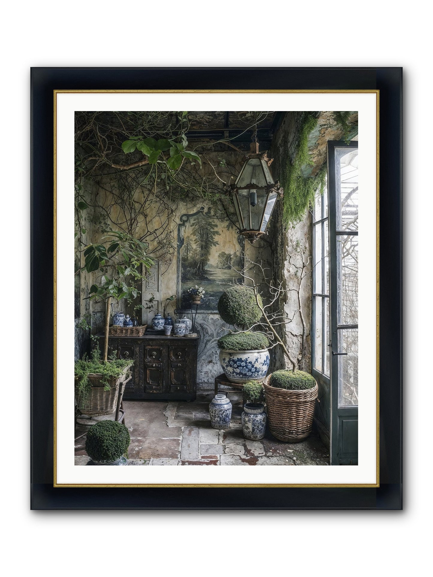 Dayspring Praise Framed Print - Wide Black w/Gold 32x40