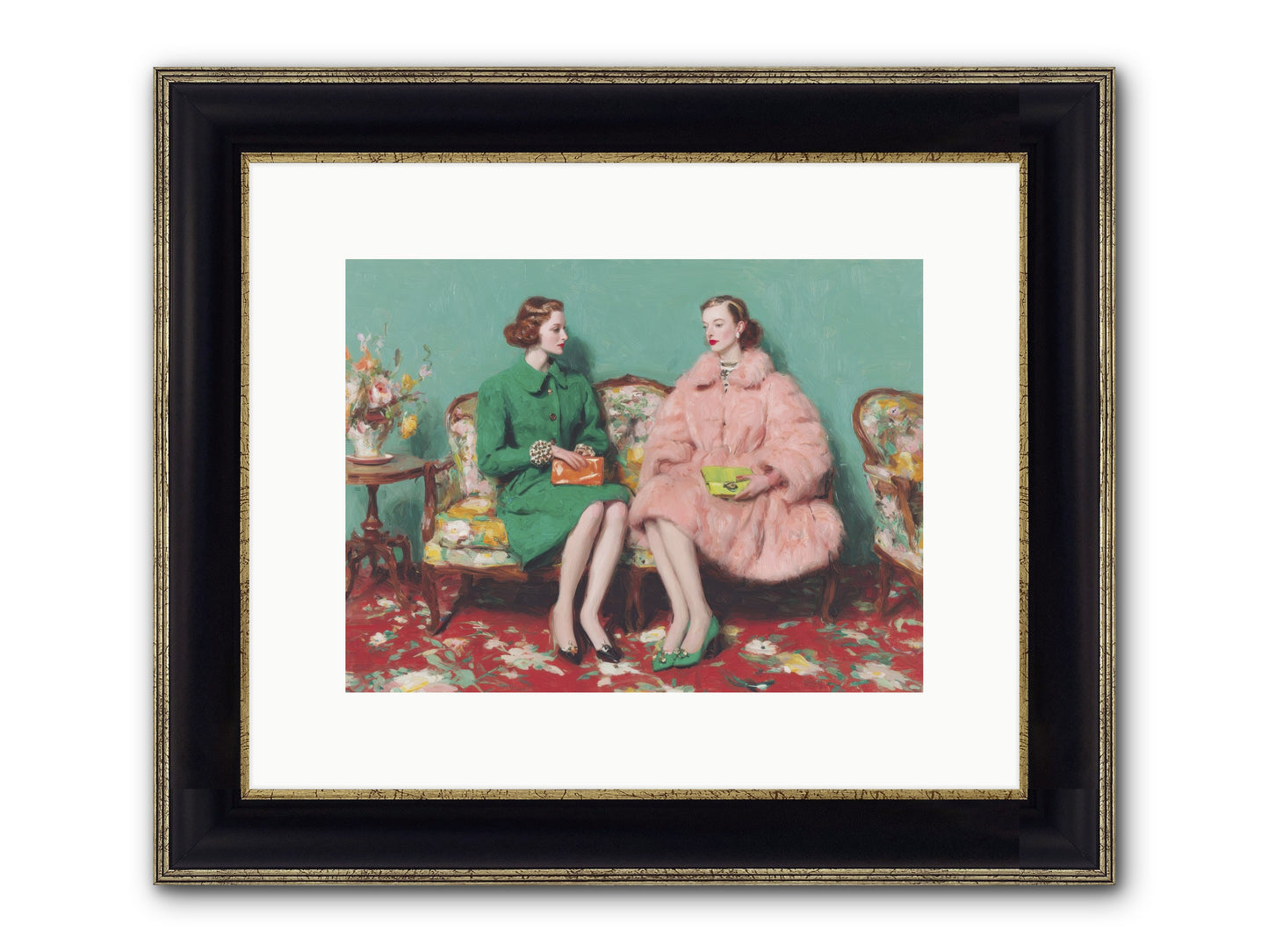 Dear Clement Court Framed Print - Black & Gold 12x9