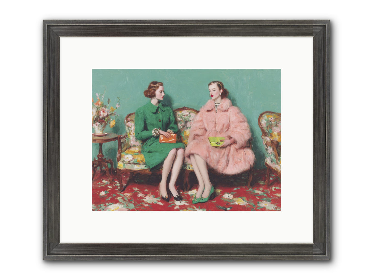 Dear Clement Court Framed Print - Slimwoods Black/Silver 12x9