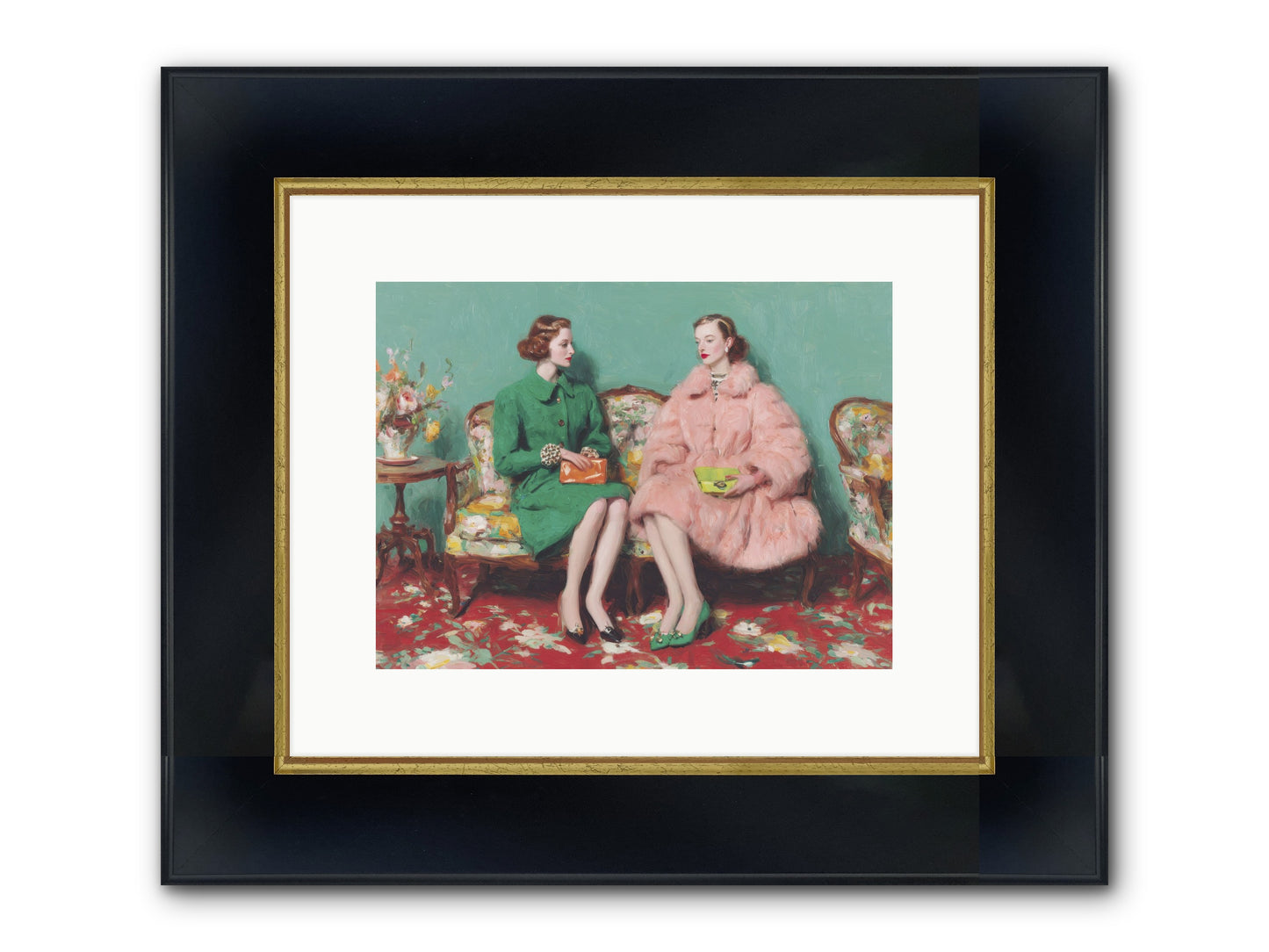 Dear Clement Court Framed Print - Wide Black w/Gold 12x9