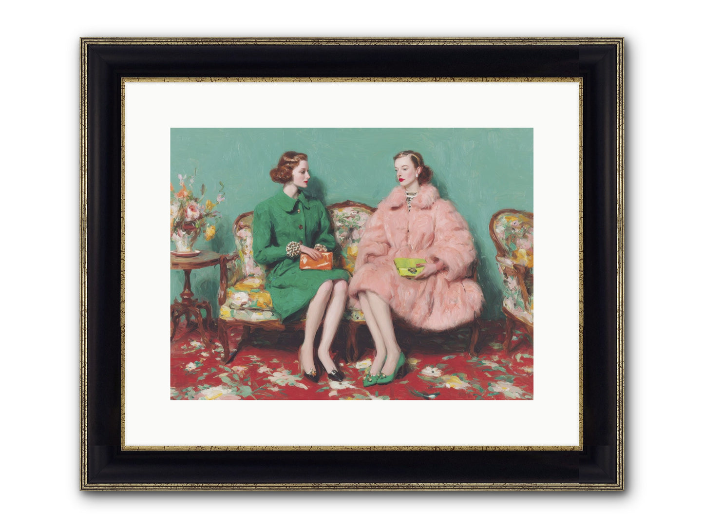 Dear Clement Court Framed Print - Black & Gold 16x12