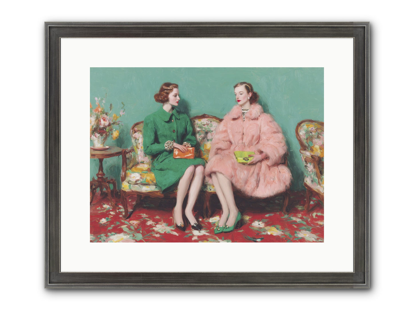 Dear Clement Court Framed Print - Slimwoods Black/Silver 16x12