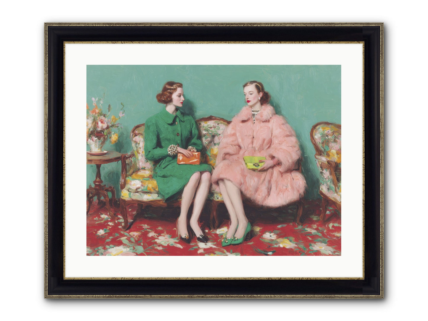 Dear Clement Court Framed Print - Black & Gold 24x18