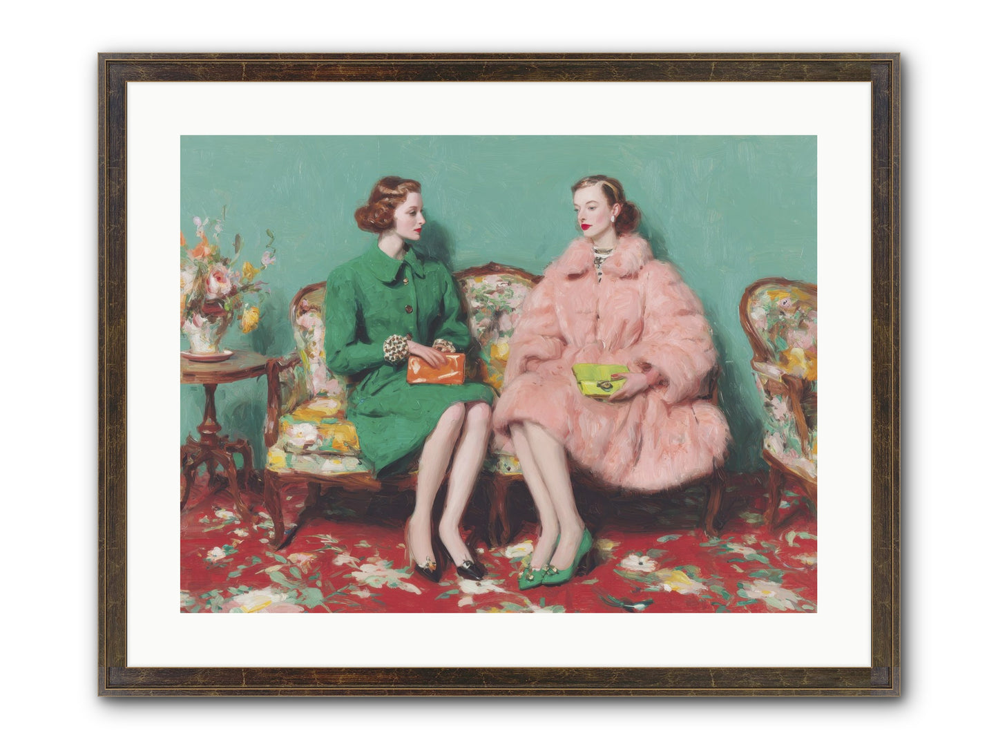 Dear Clement Court Framed Print - Slimwoods Black/Gold 24x18