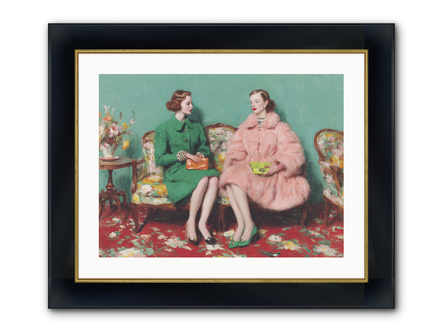 Dear Clement Court Framed Print - Wide Black w/Gold 24x18