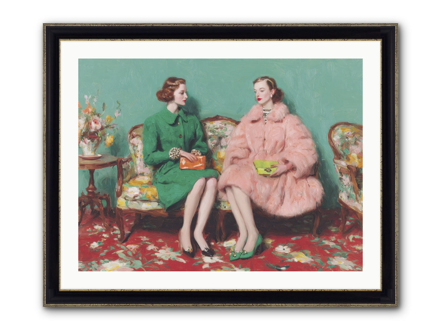Dear Clement Court Framed Print - Black & Gold 32x24