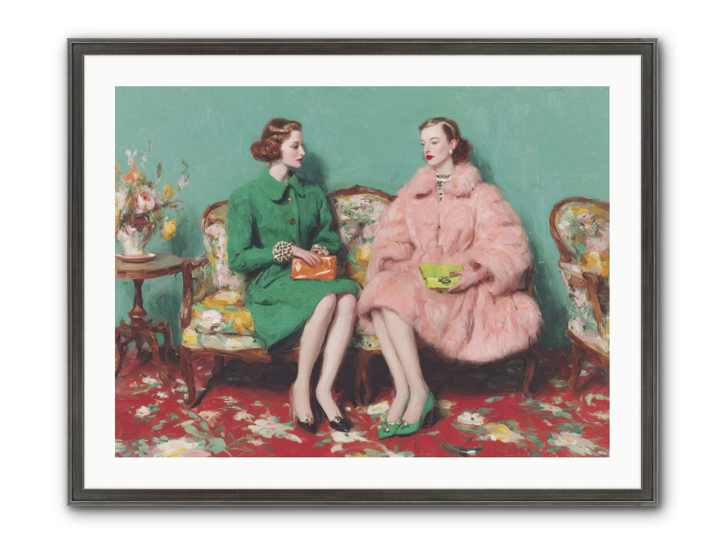 Dear Clement Court Framed Print - Slimwoods Black/Silver 32x24