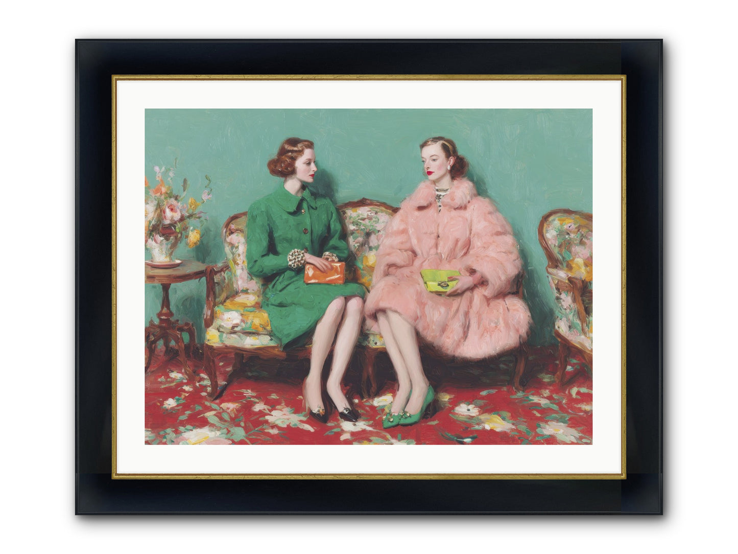 Dear Clement Court Framed Print - Wide Black w/Gold 32x24