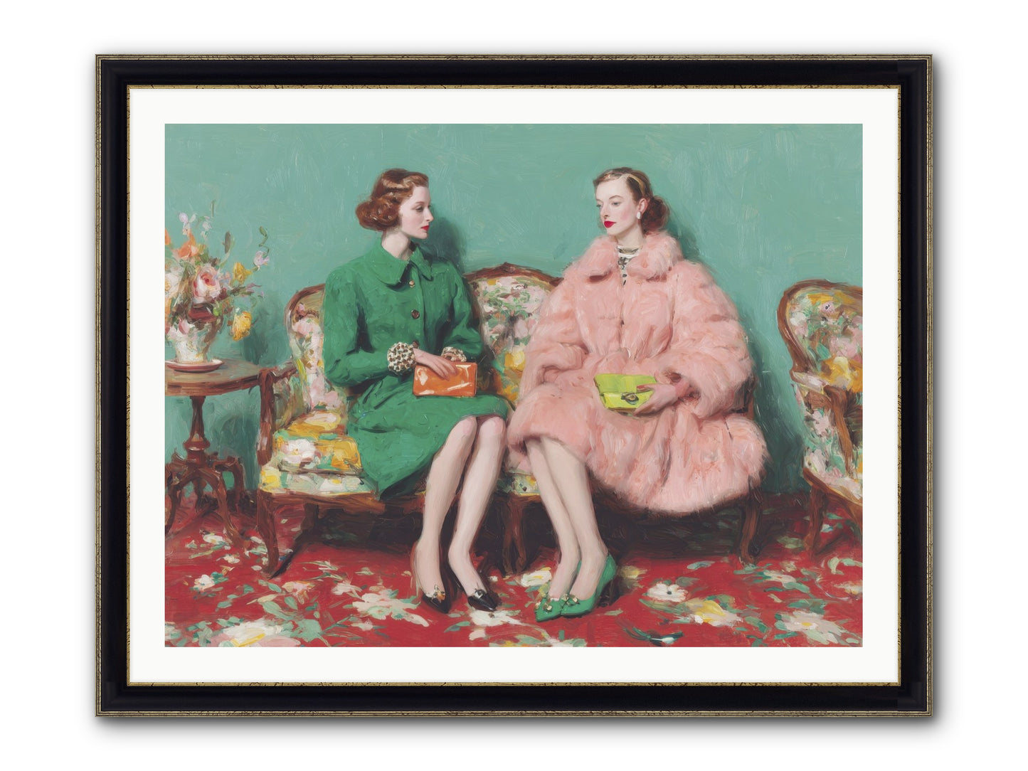 Dear Clement Court Framed Print - Black & Gold 40x30