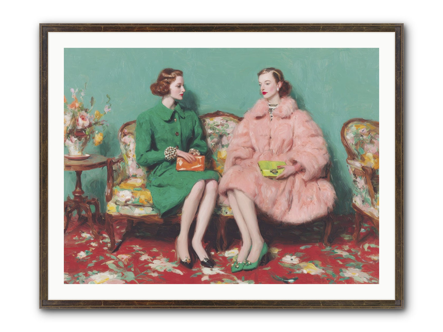 Dear Clement Court Framed Print - Slimwoods Black/Gold 40x30