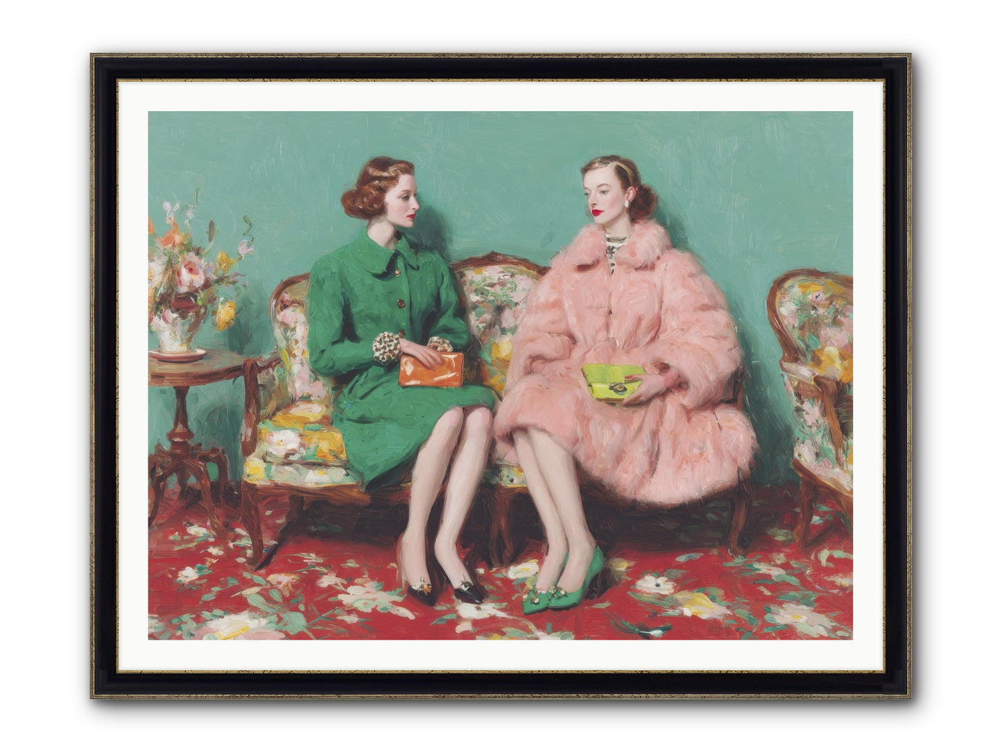Dear Clement Court Framed Print - Black & Gold 48x36