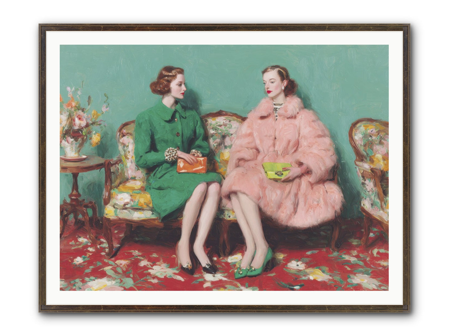 Dear Clement Court Framed Print - Slimwoods Black/Gold 48x36