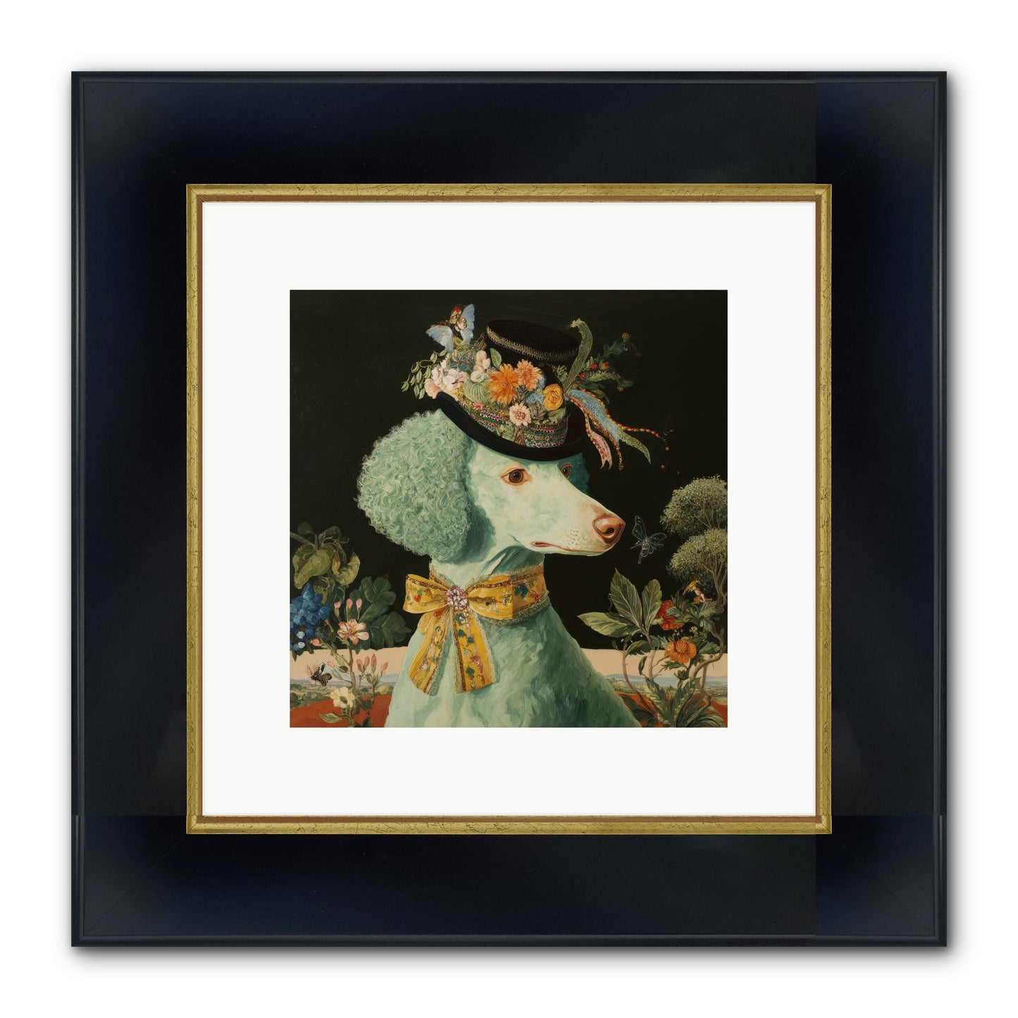 Dearly Spoken Framed Print - Wide Black w/Gold 10x10