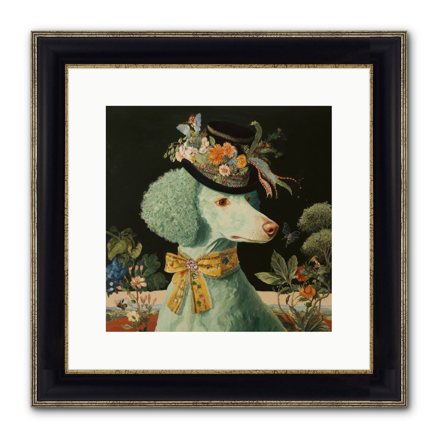 Dearly Spoken Framed Print - Black & Gold 12x12
