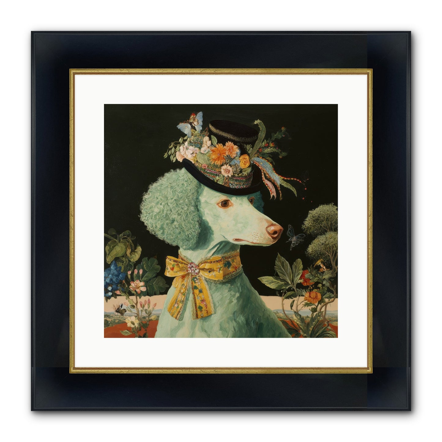 Dearly Spoken Framed Print - Wide Black w/Gold 16x16