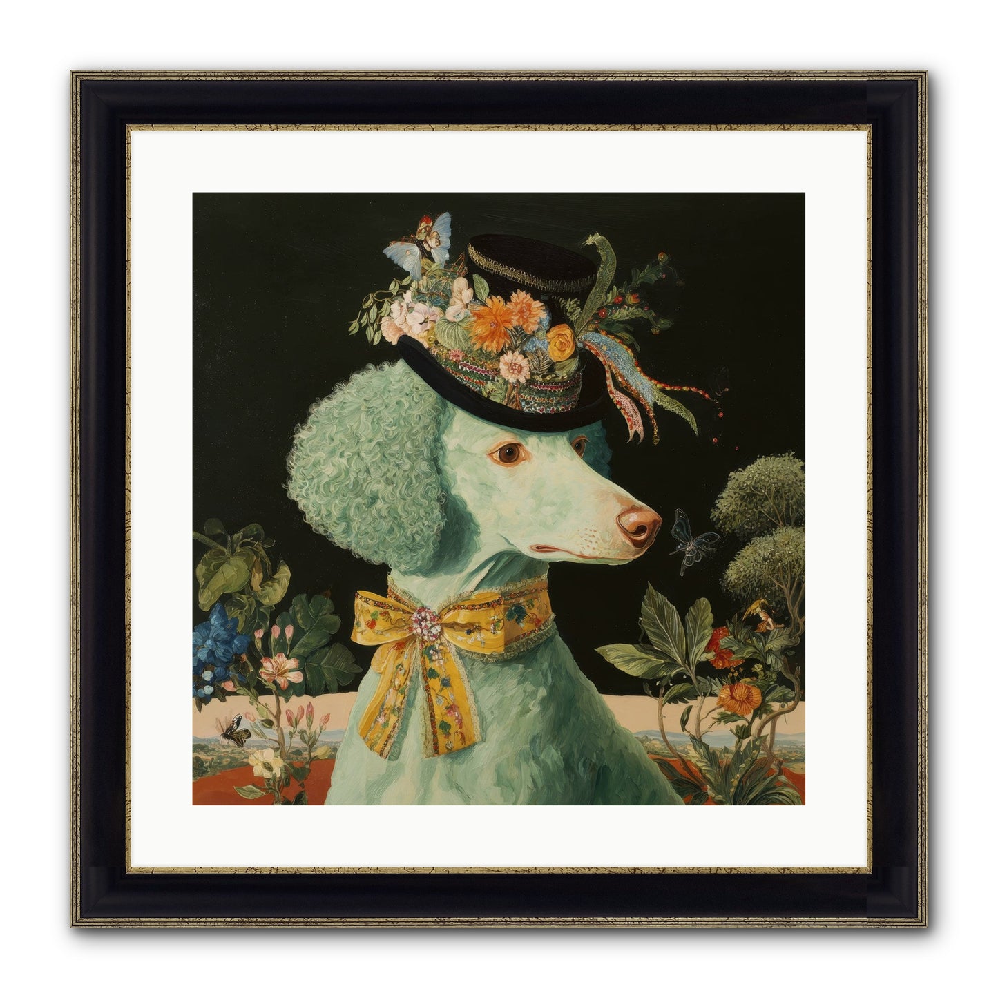 Dearly Spoken Framed Print - Black & Gold 20x20