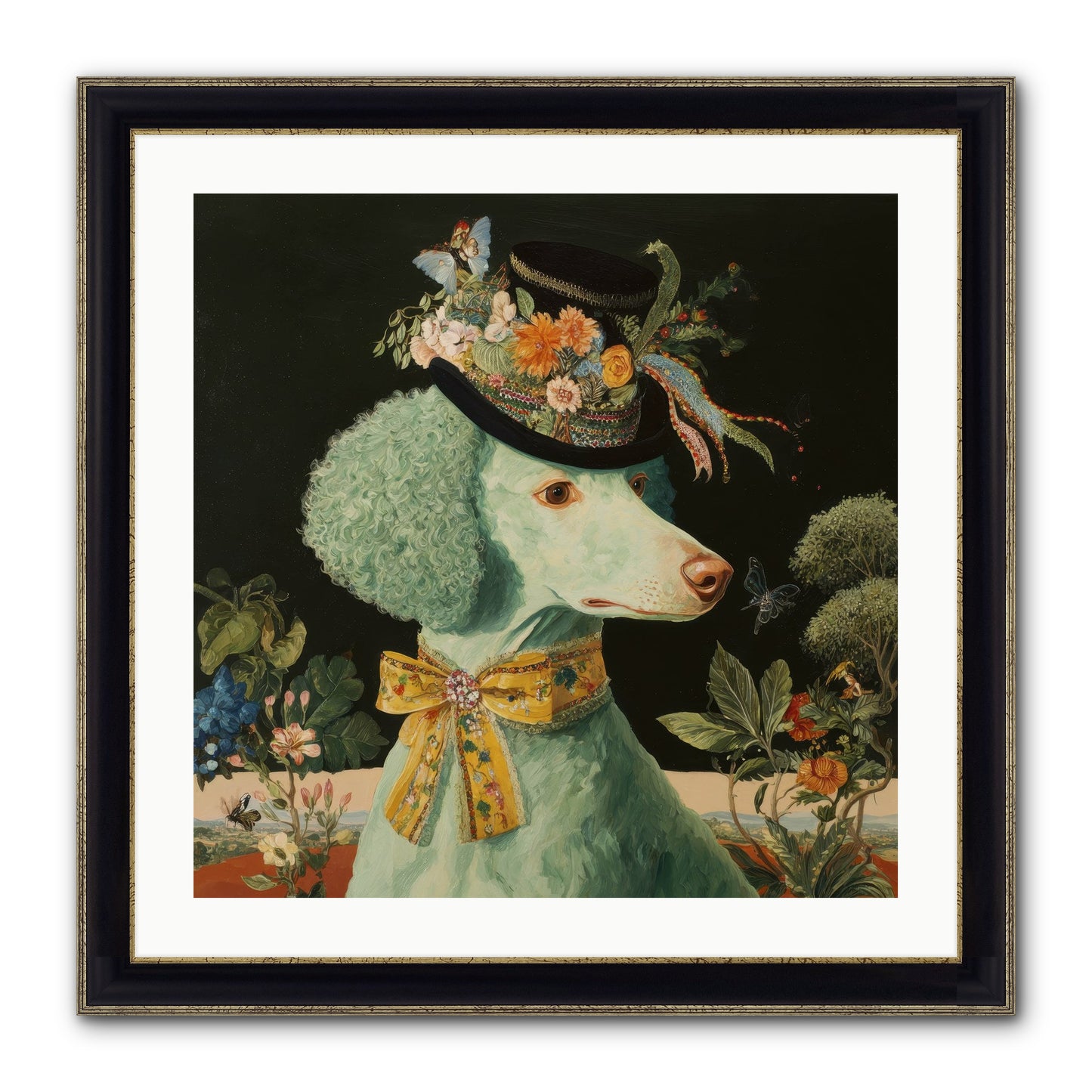 Dearly Spoken Framed Print - Black & Gold 24x24