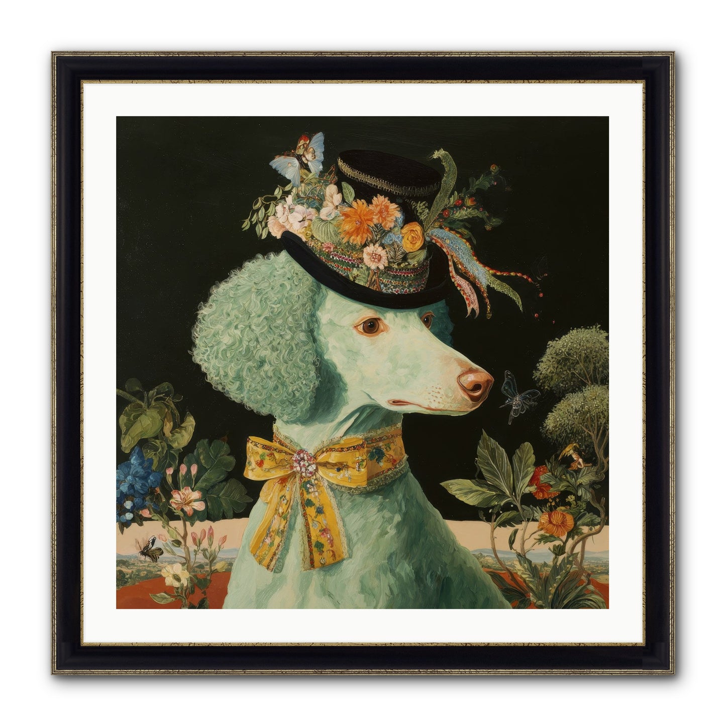 Dearly Spoken Framed Print - Black & Gold 30x30