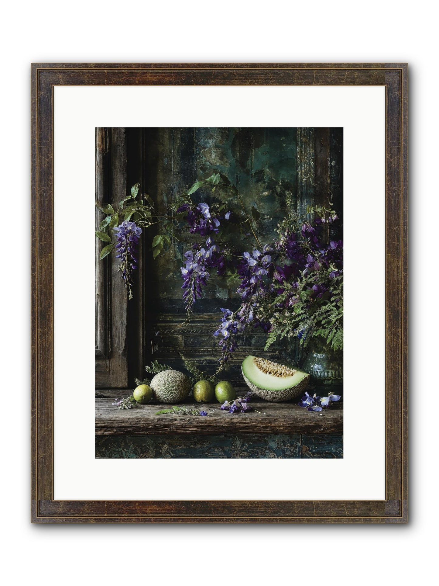 Deauville Framed Print - Slimwoods Black/Gold 12x16
