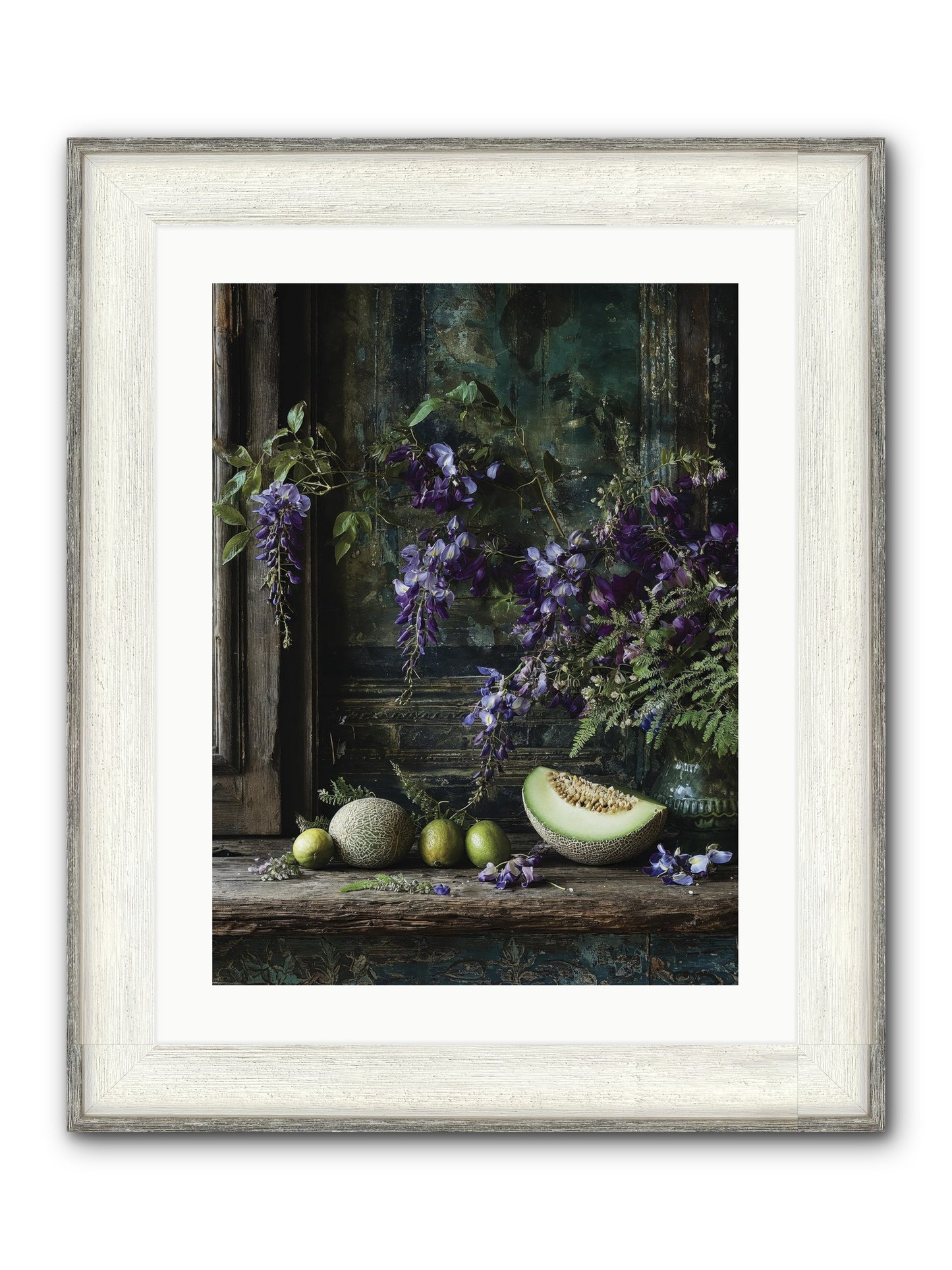 Deauville Framed Print - Driftwood White 18x24