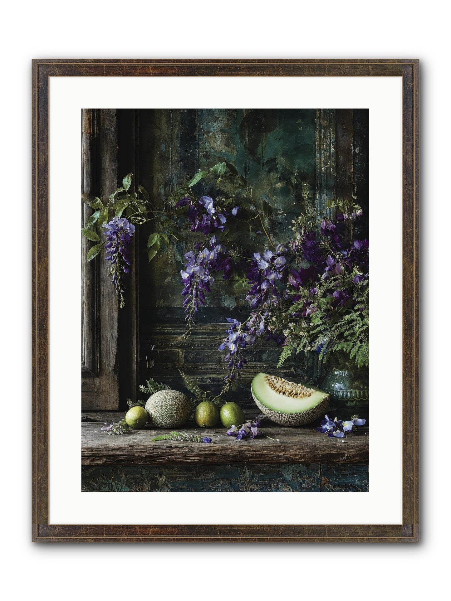 Deauville Framed Print - Slimwoods Black/Gold 18x24