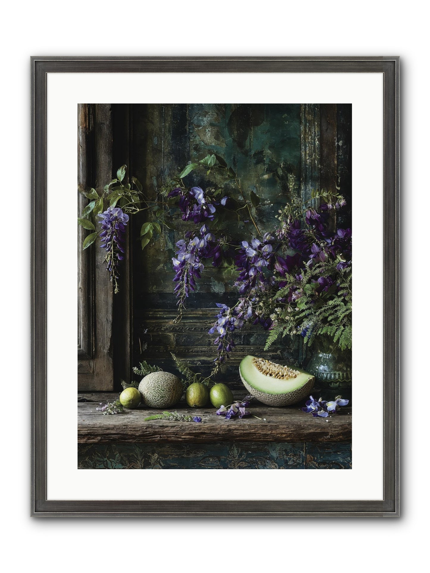 Deauville Framed Print - Slimwoods Black/Silver 18x24