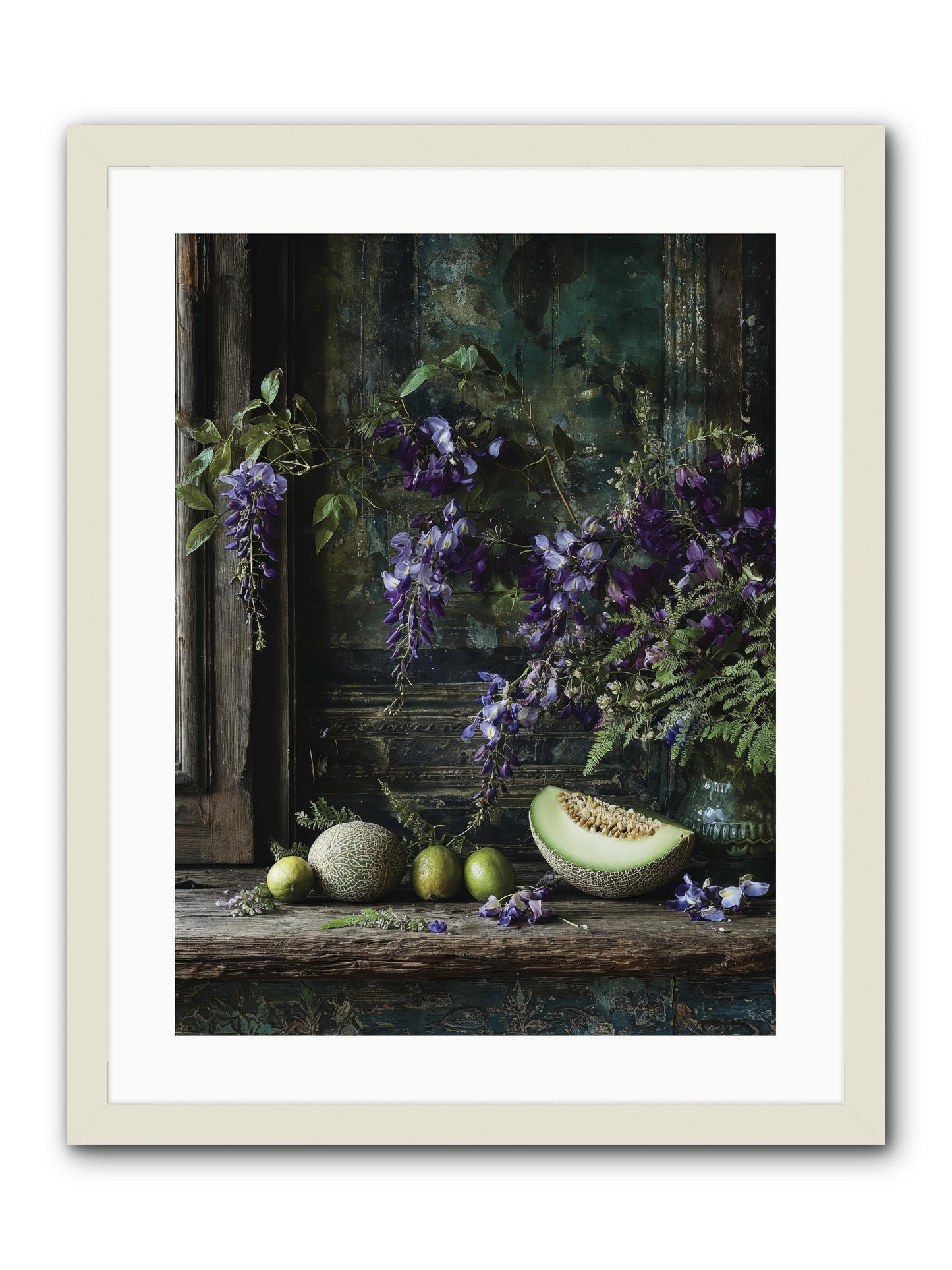 deauville -- Framed Print - White 18x24