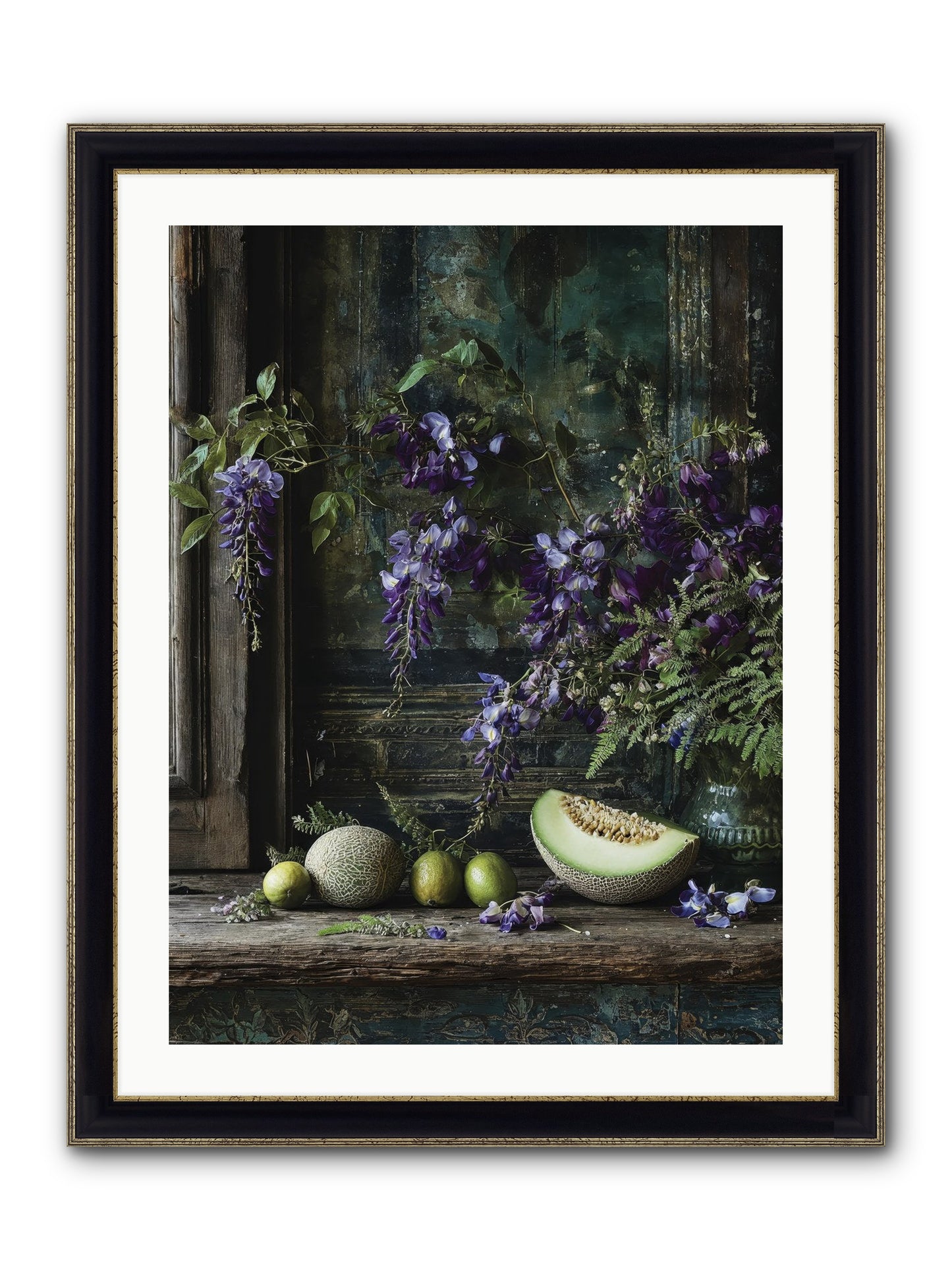 Deauville Framed Print - Black & Gold 24x32