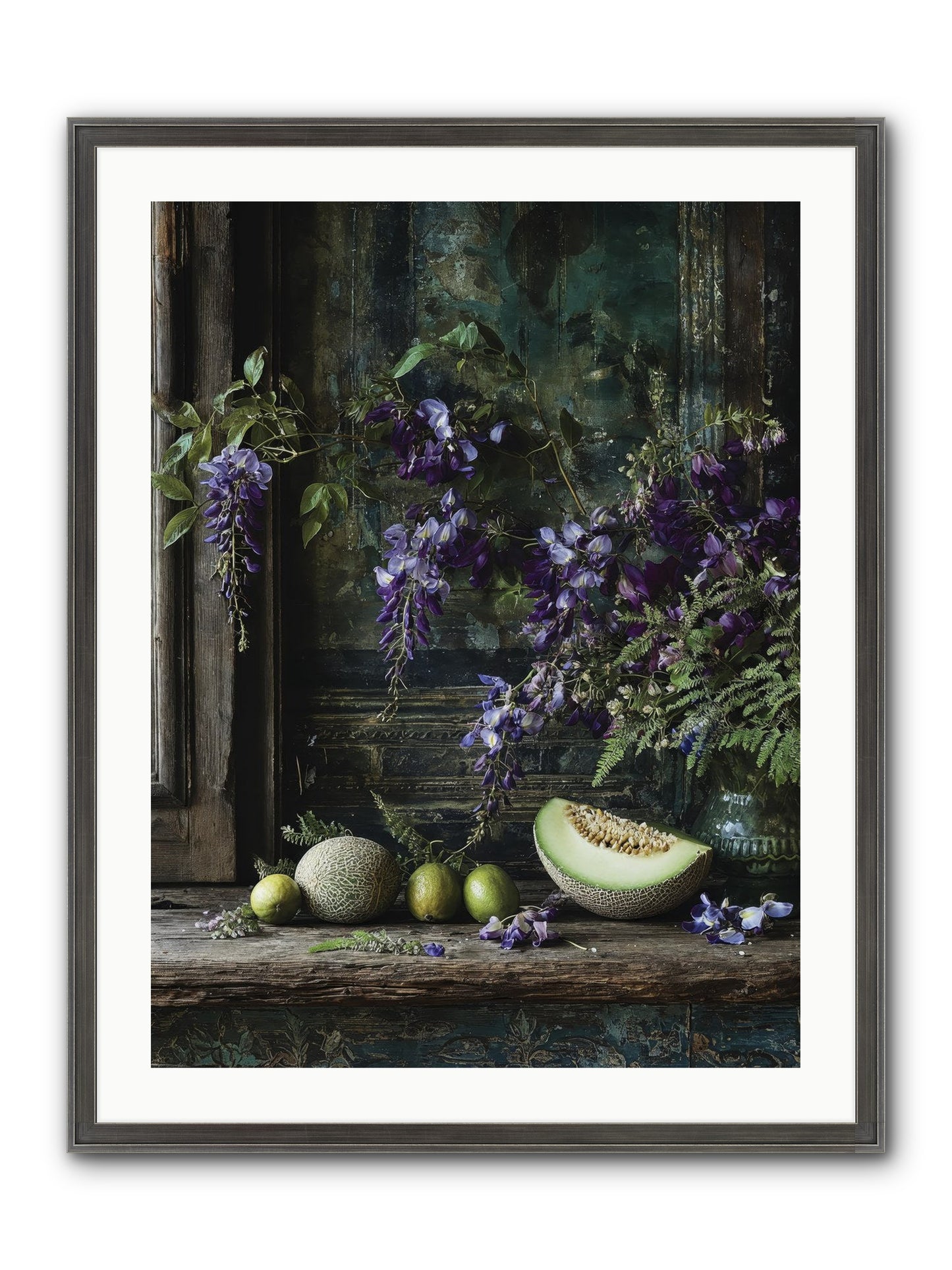 Deauville Framed Print - Slimwoods Black/Silver 24x32