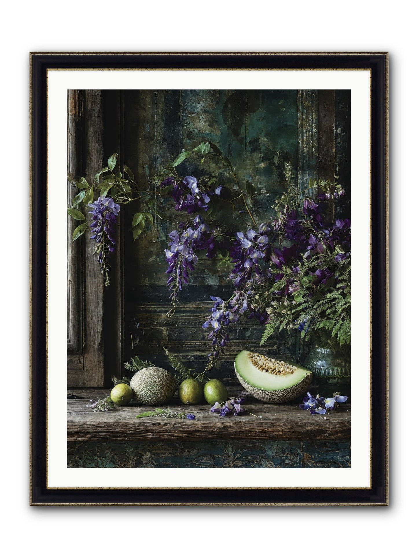 Deauville Framed Print - Black & Gold 30x40