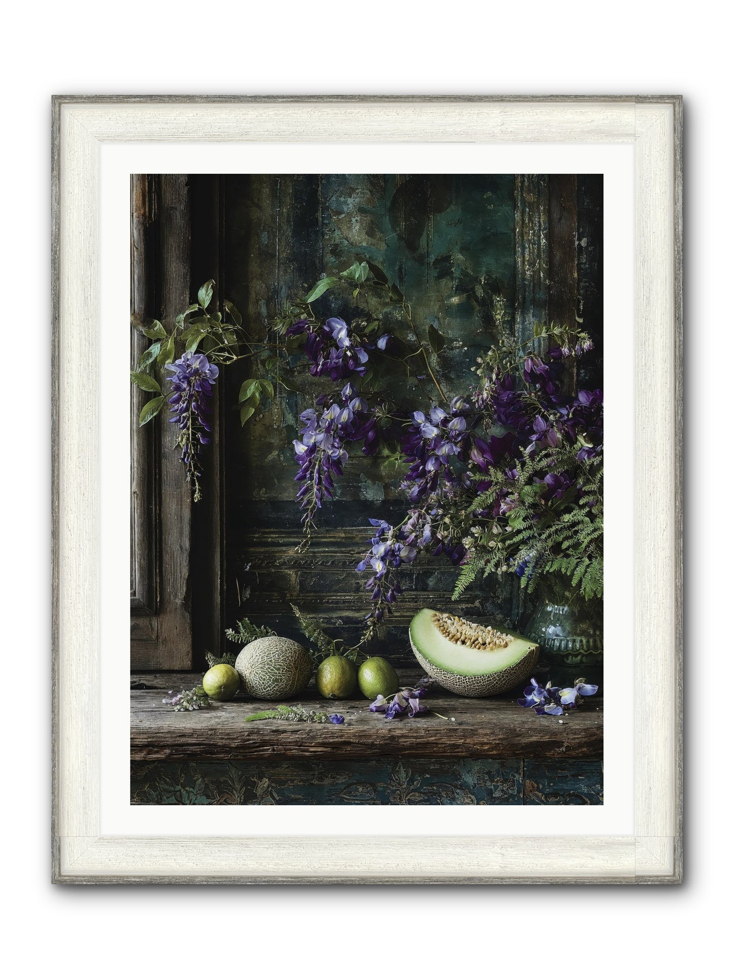 Deauville Framed Print - Driftwood White 30x40
