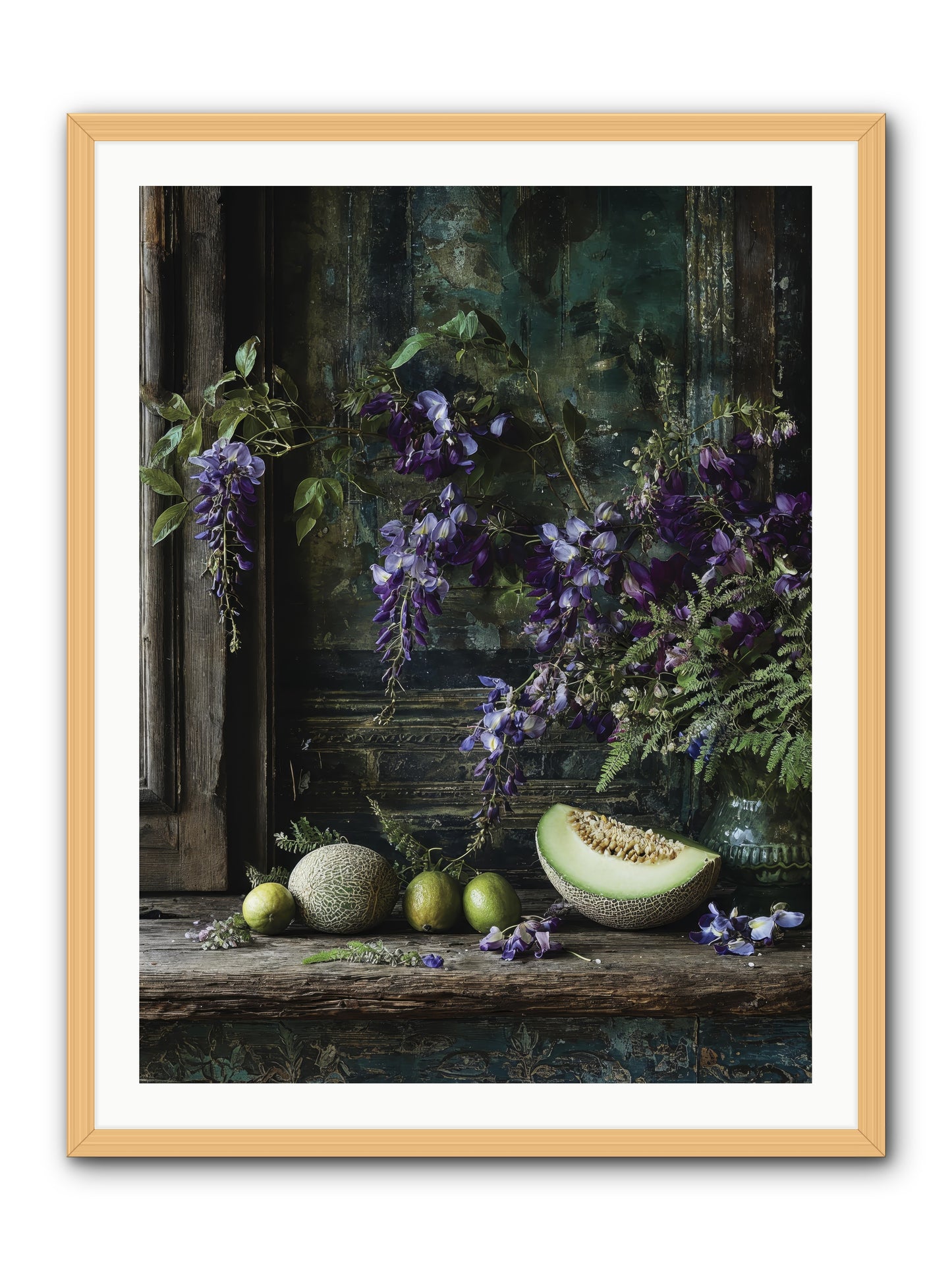 deauville -- Framed Print - Natural 30x40