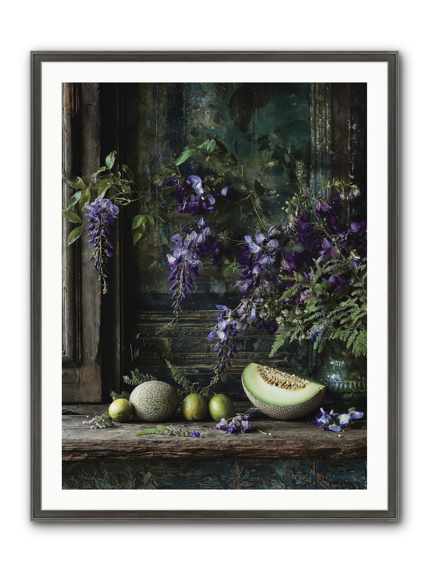 Deauville Framed Print - Slimwoods Black/Silver 30x40
