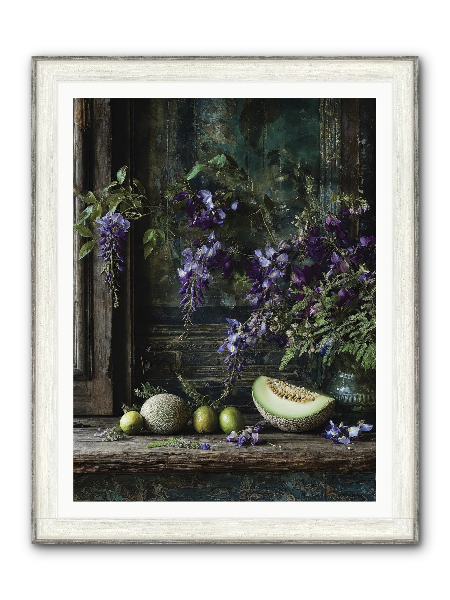 Deauville Framed Print - Driftwood White 36x48