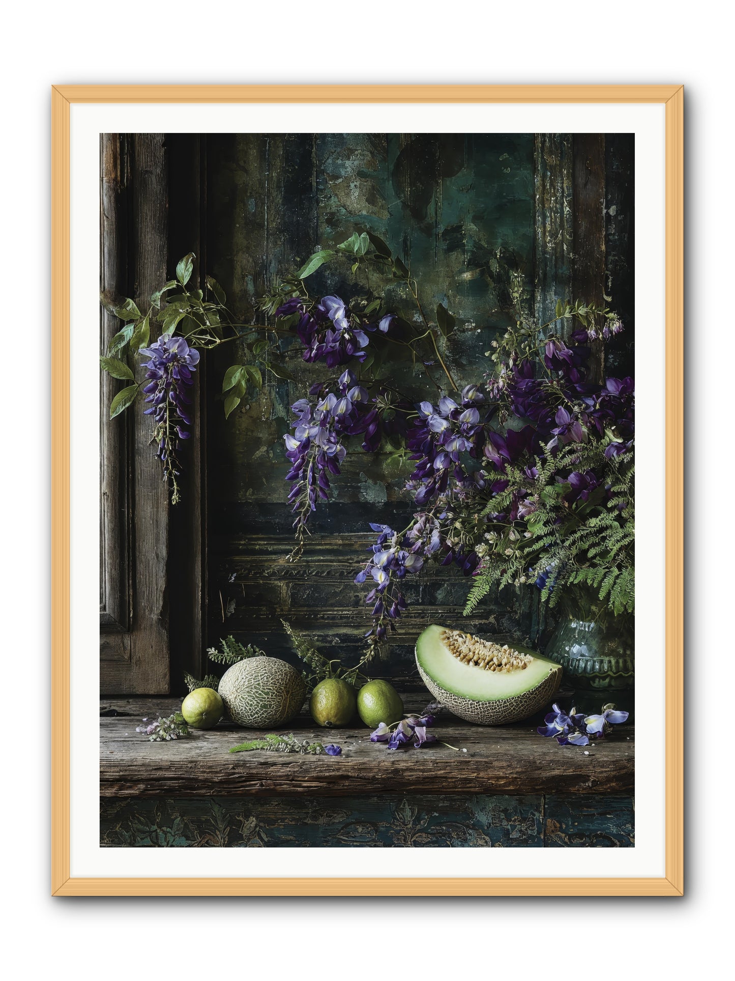 deauville -- Framed Print - Natural 36x48