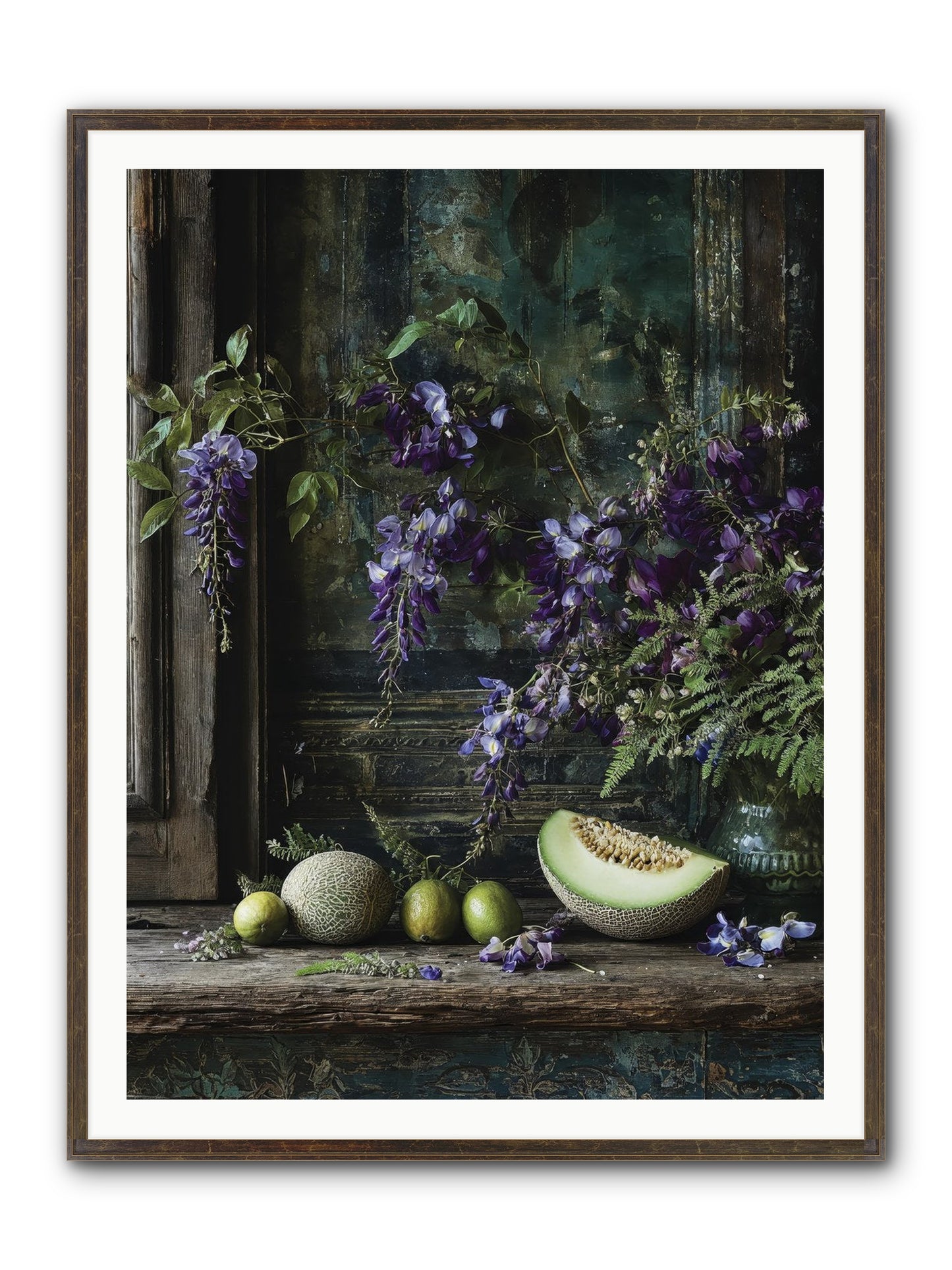 Deauville Framed Print - Slimwoods Black/Gold 36x48