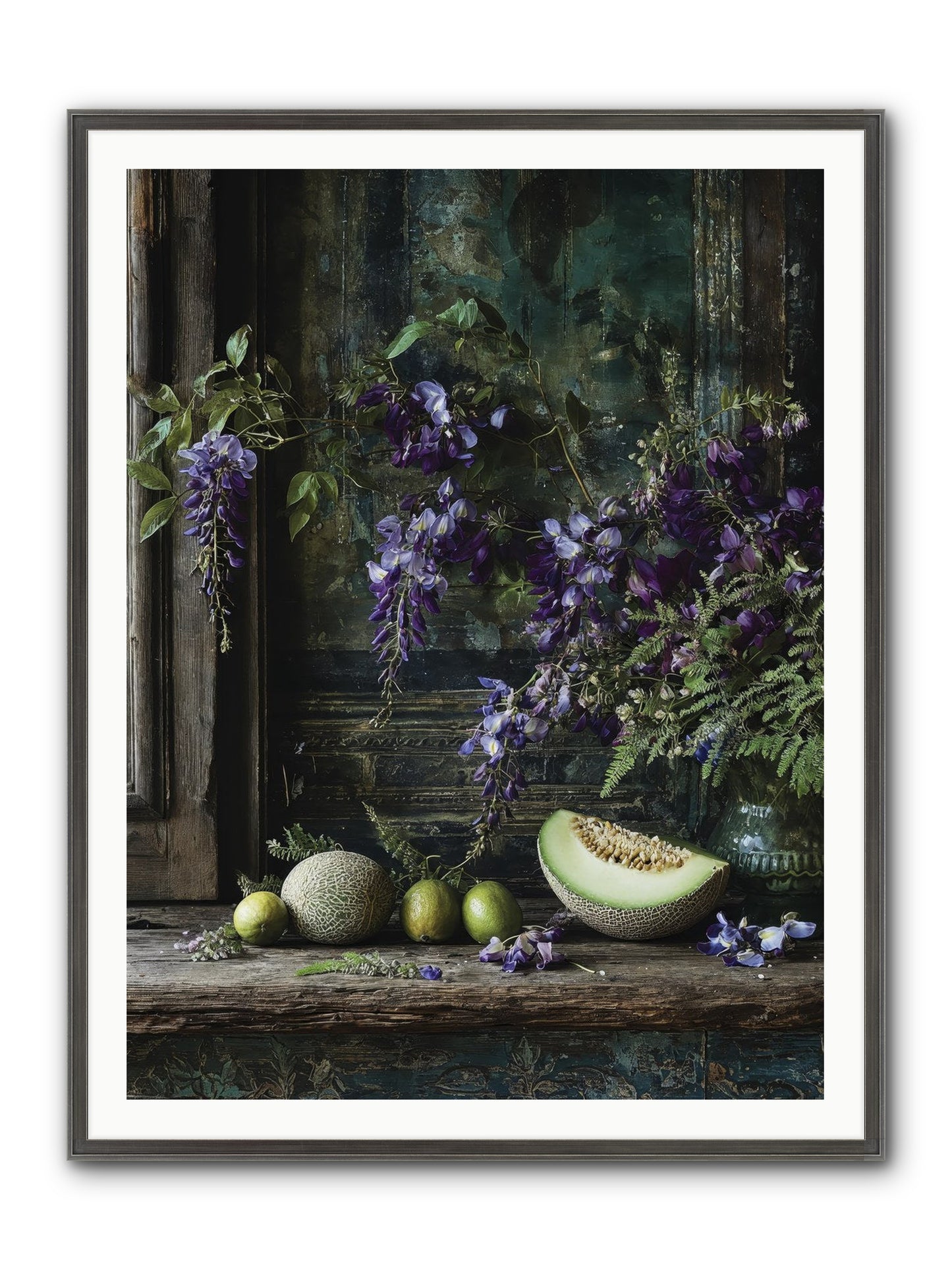 Deauville Framed Print - Slimwoods Black/Silver 36x48