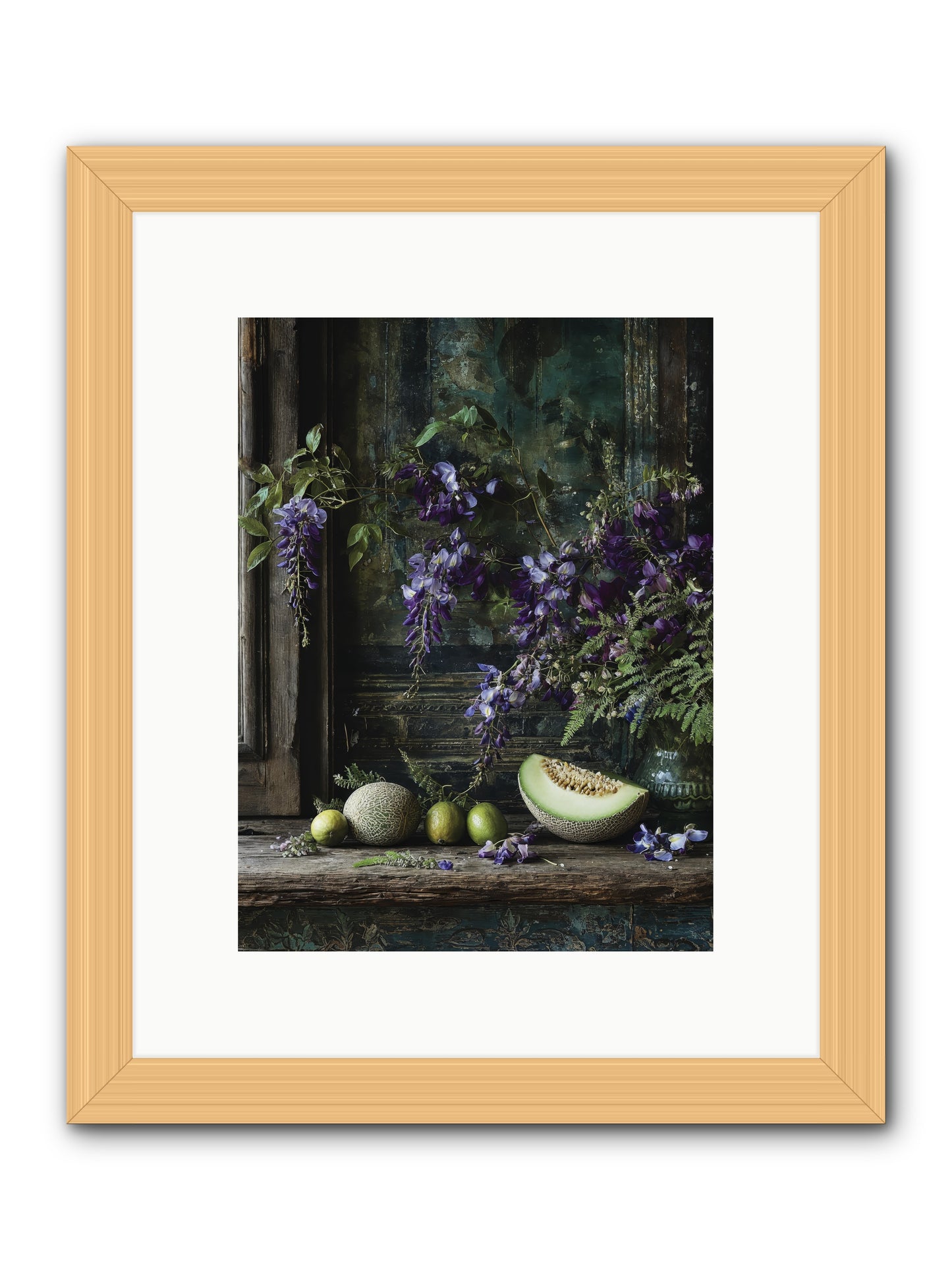 deauville -- Framed Print - Natural 9x12