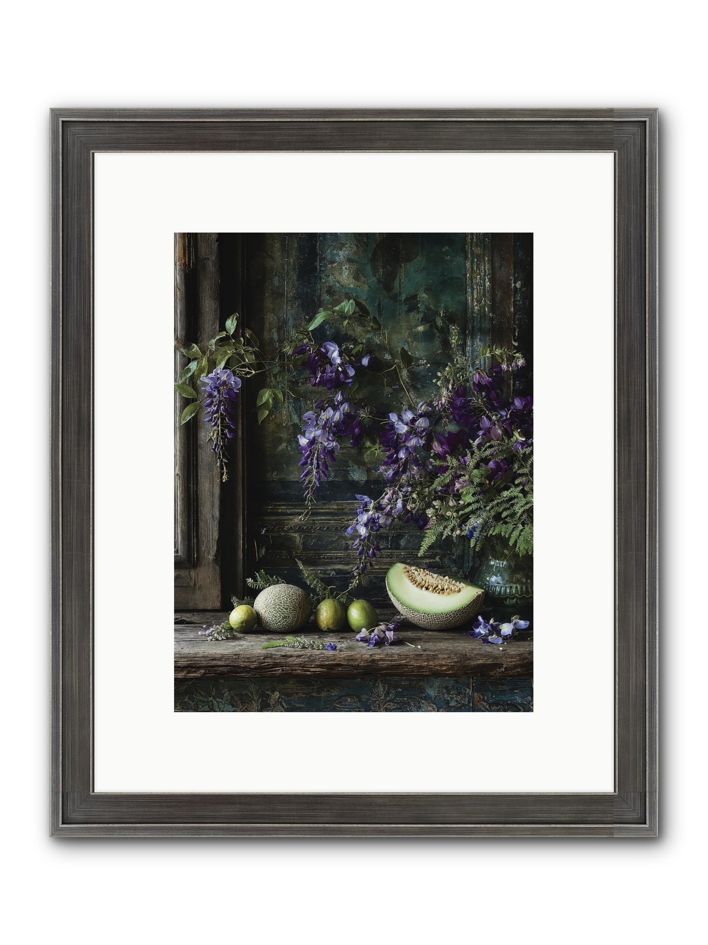 Deauville Framed Print - Slimwoods Black/Silver 9x12