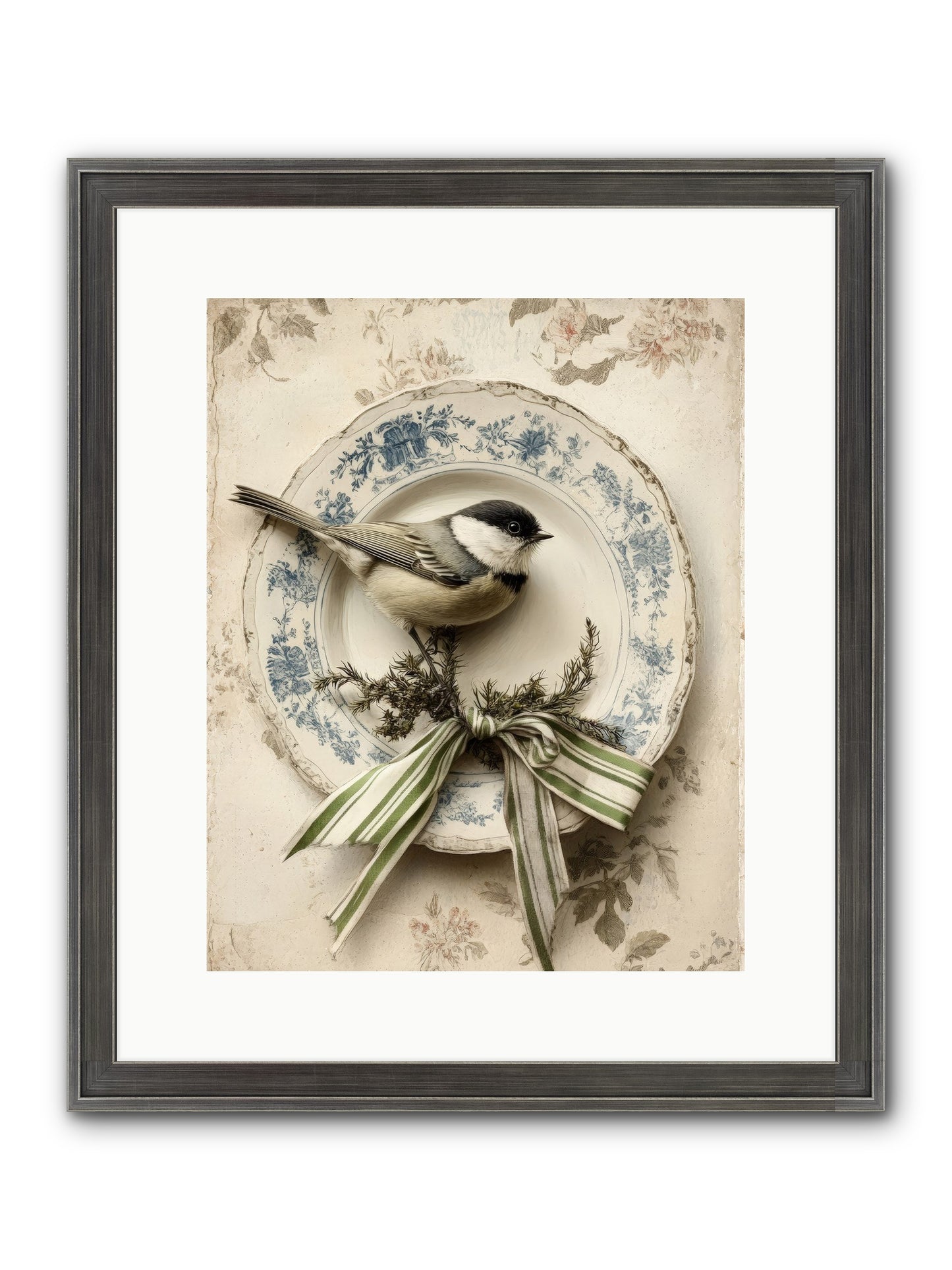 December's Dapper Guest Framed Print - Slimwoods Black/Silver 12x15