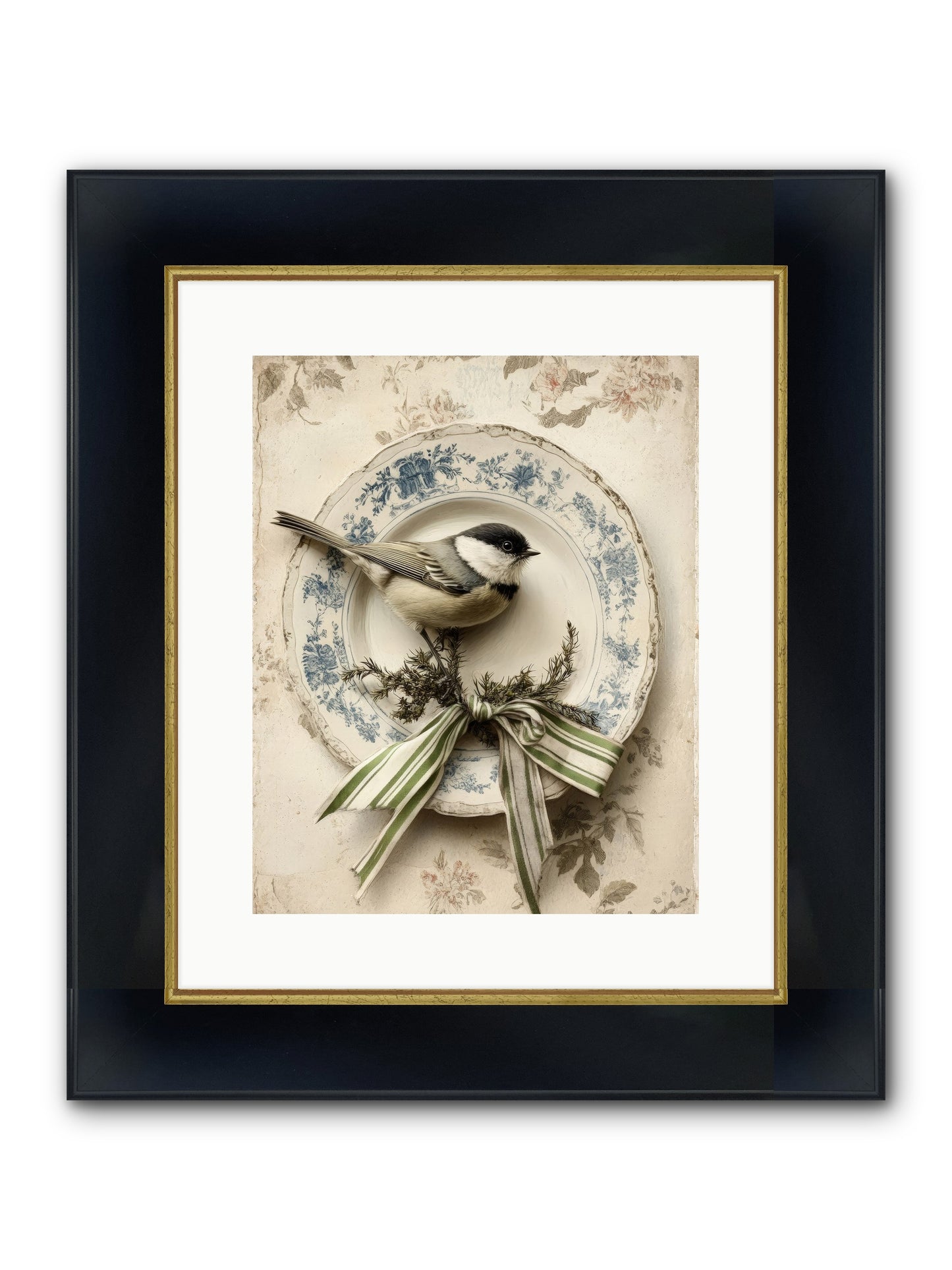 December's Dapper Guest Framed Print - Wide Black w/Gold 12x15