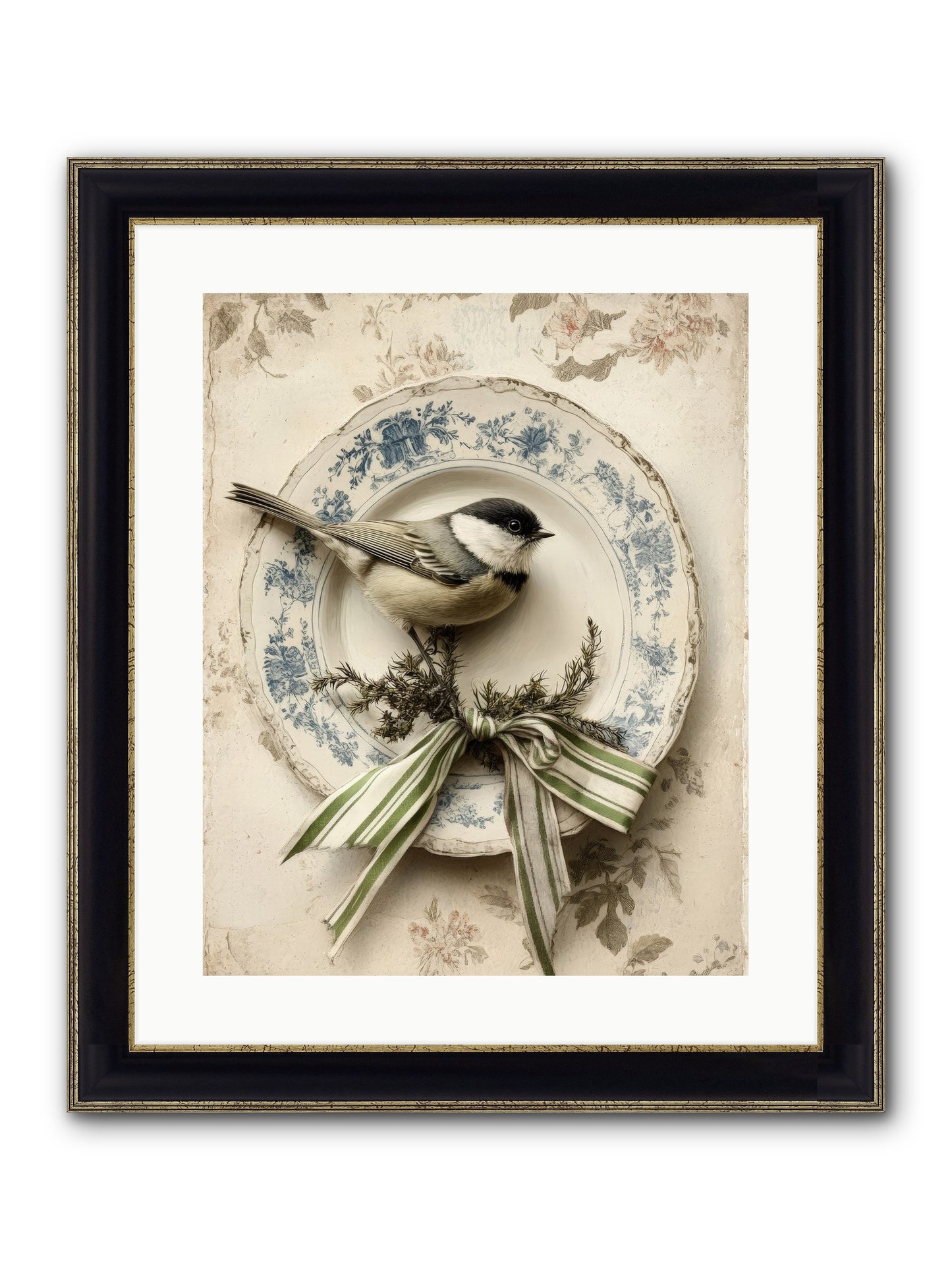 December's Dapper Guest Framed Print - Black & Gold 16x20