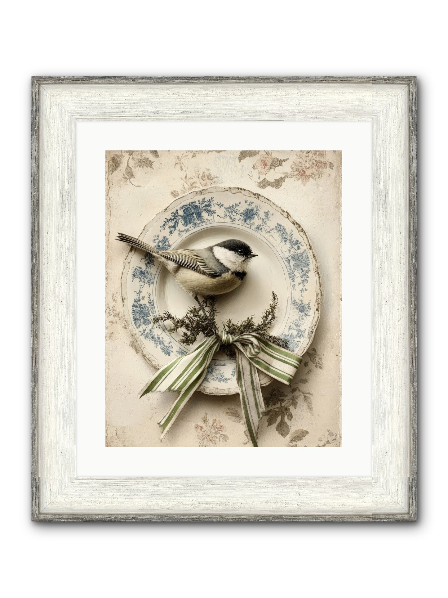 December's Dapper Guest Framed Print - Driftwood White 16x20