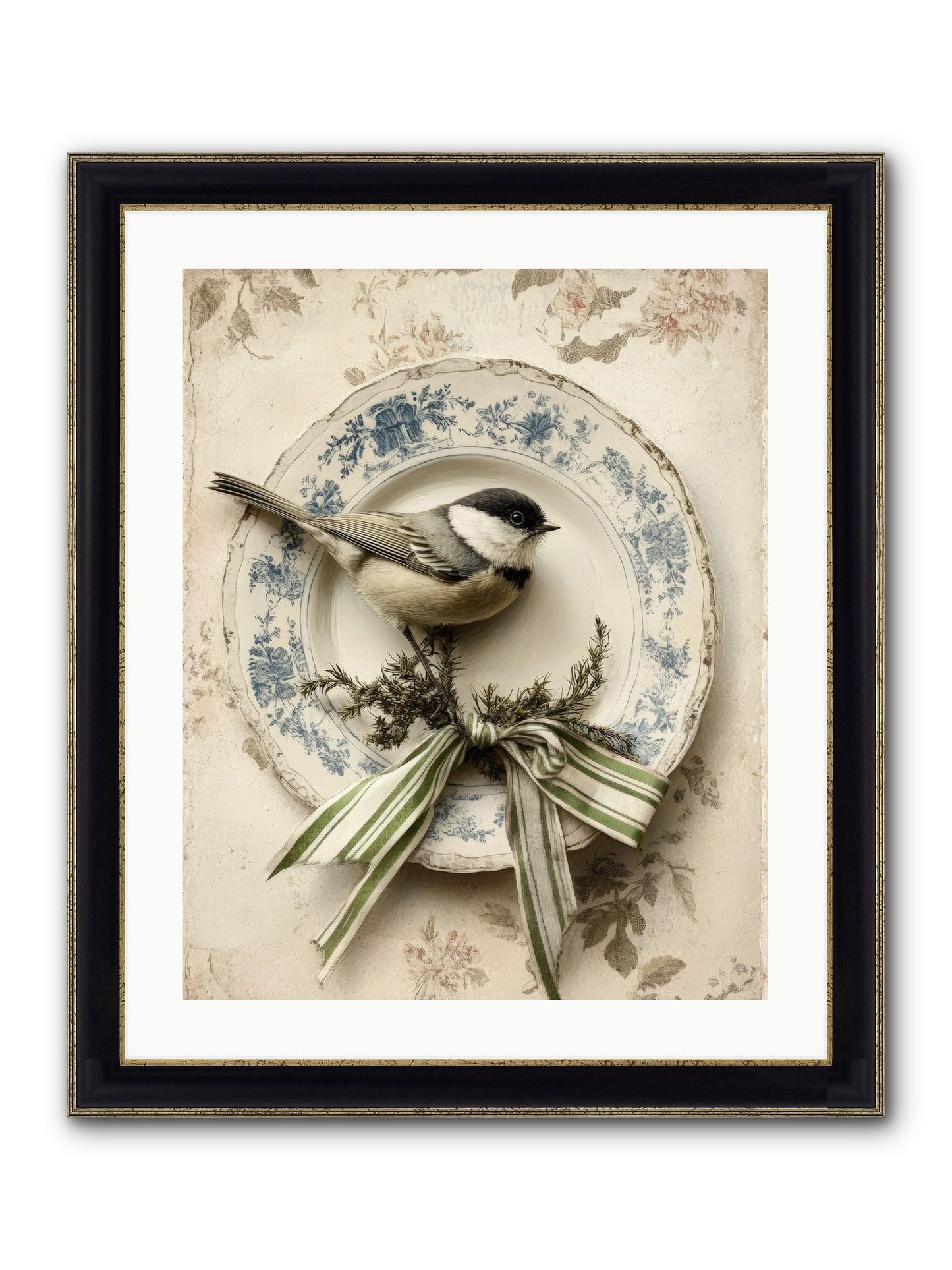 December's Dapper Guest Framed Print - Black & Gold 20x25