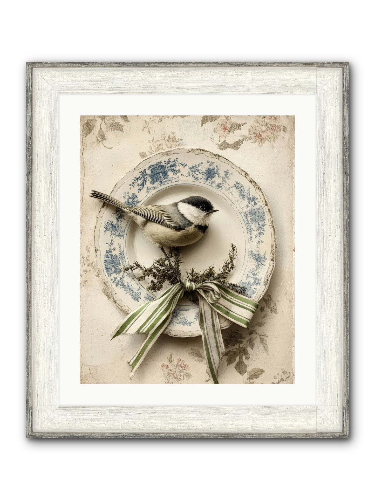 December's Dapper Guest Framed Print - Driftwood White 20x25