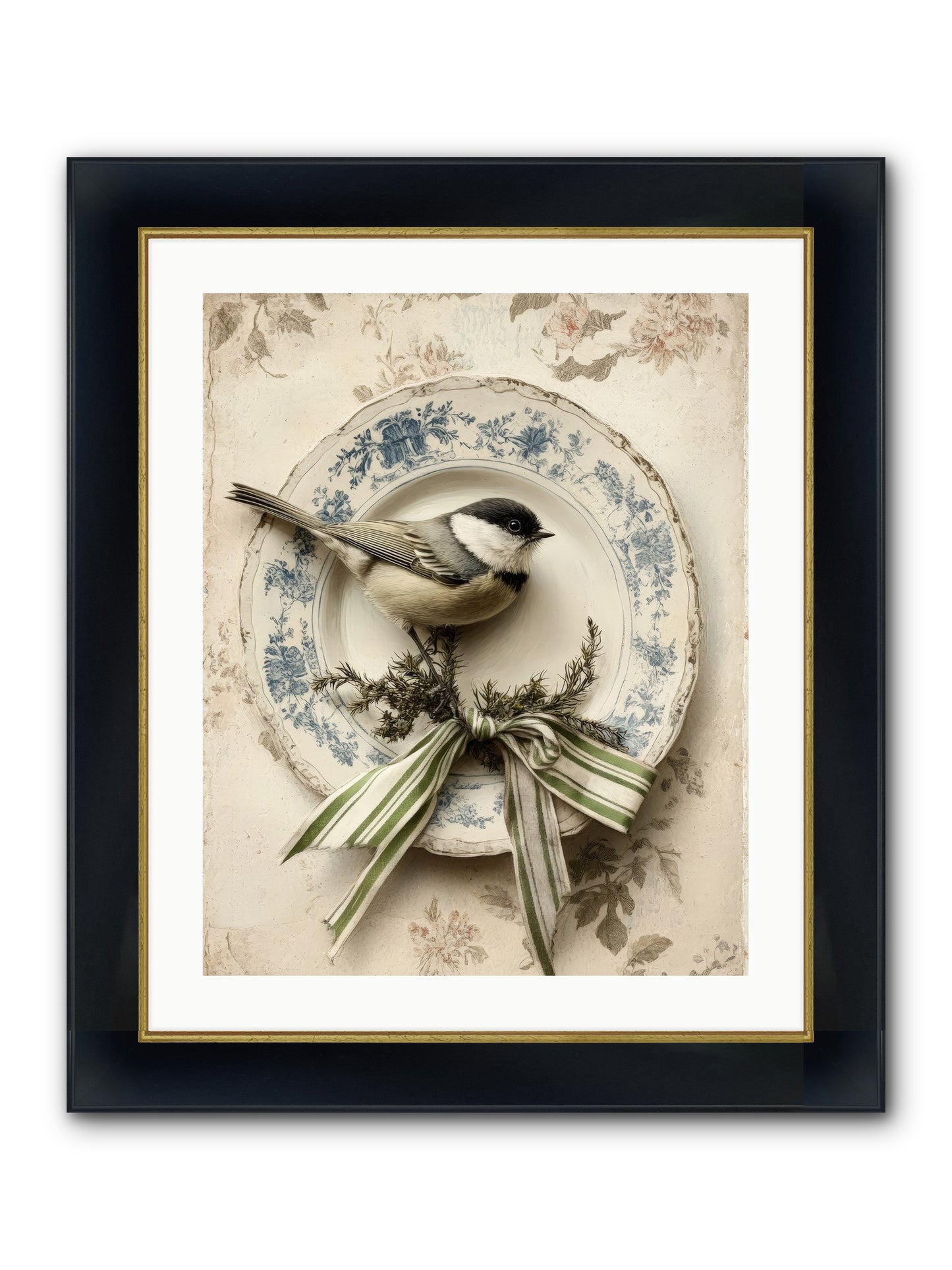 December's Dapper Guest Framed Print - Wide Black w/Gold 20x25