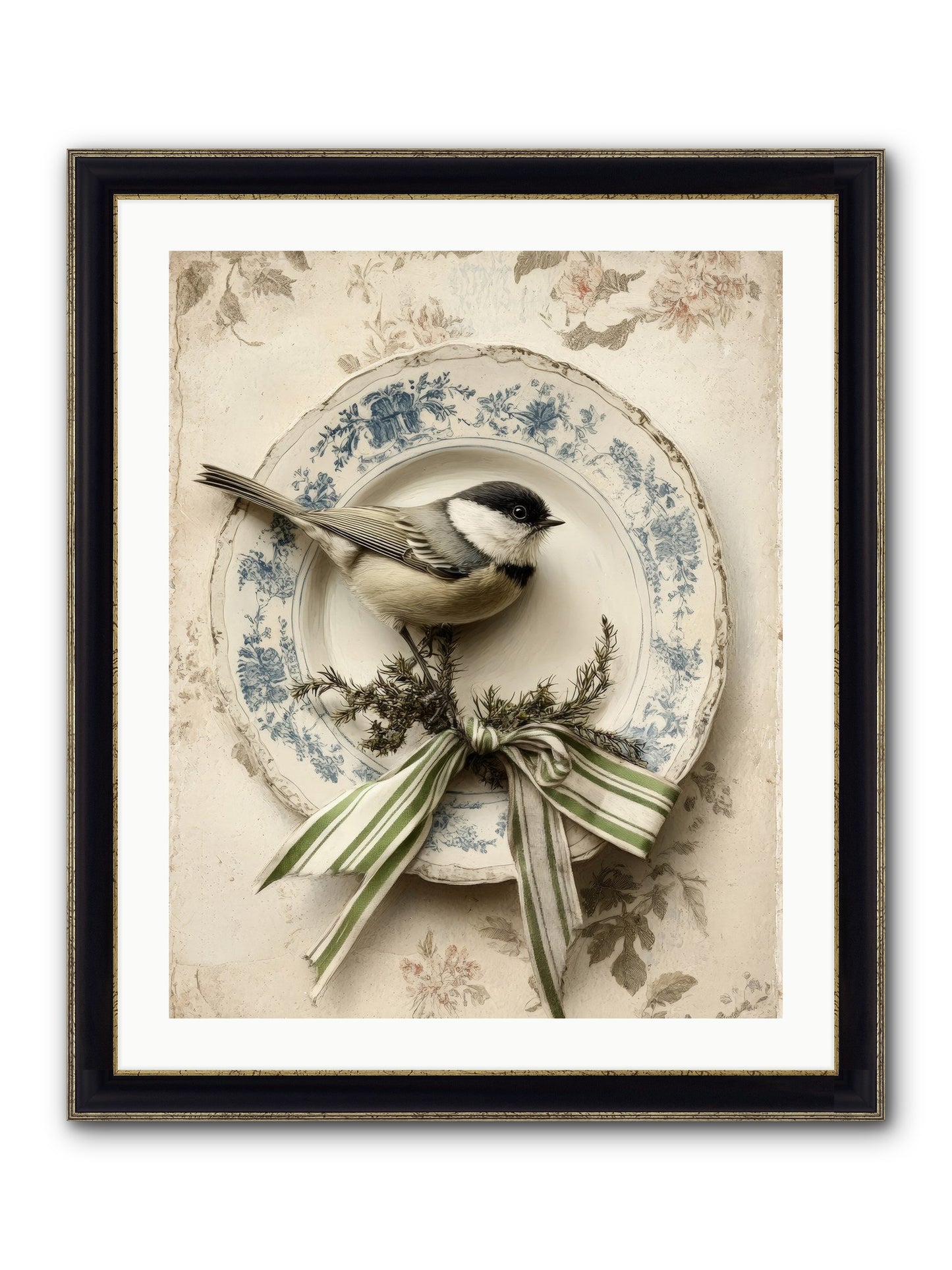 December's Dapper Guest Framed Print - Black & Gold 24x30